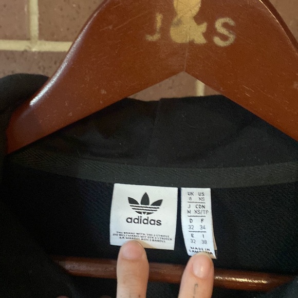 NWOT Adidas cropped floral hoodie - Picture 5 of 8